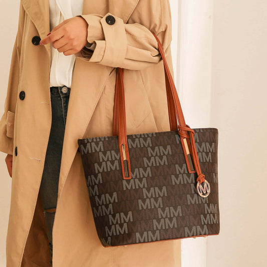 MKF Collection by Mia K. - Aylet Signature Tote Bag and Set