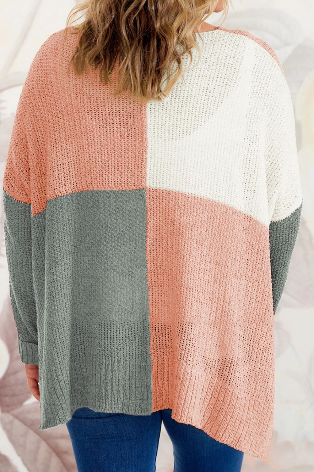Color Block Round Neck Sweater