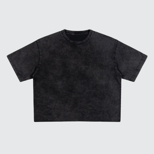 “Rod Wave” Cropped Snow-Washed Tee