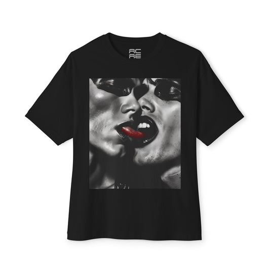REBEL HOMME 2 BLACK Oversized Boxy Tee
