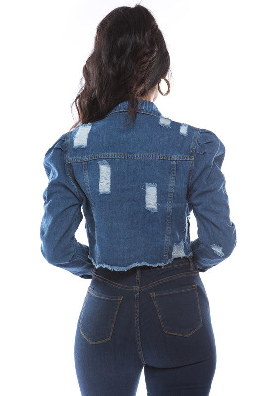 “The Program” Denim Crop Jacket