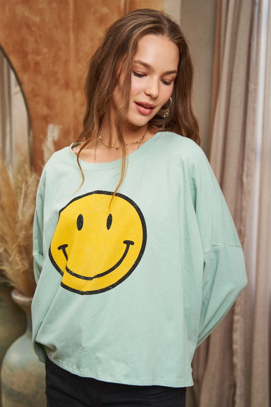 “Just, Smile.” Crop Top