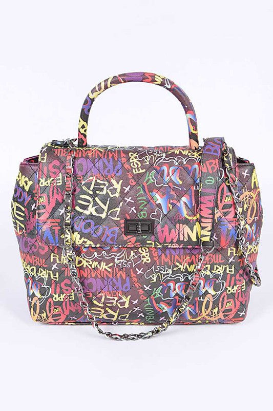 “ Creative Graffiti” Convertible Shoulder Bag