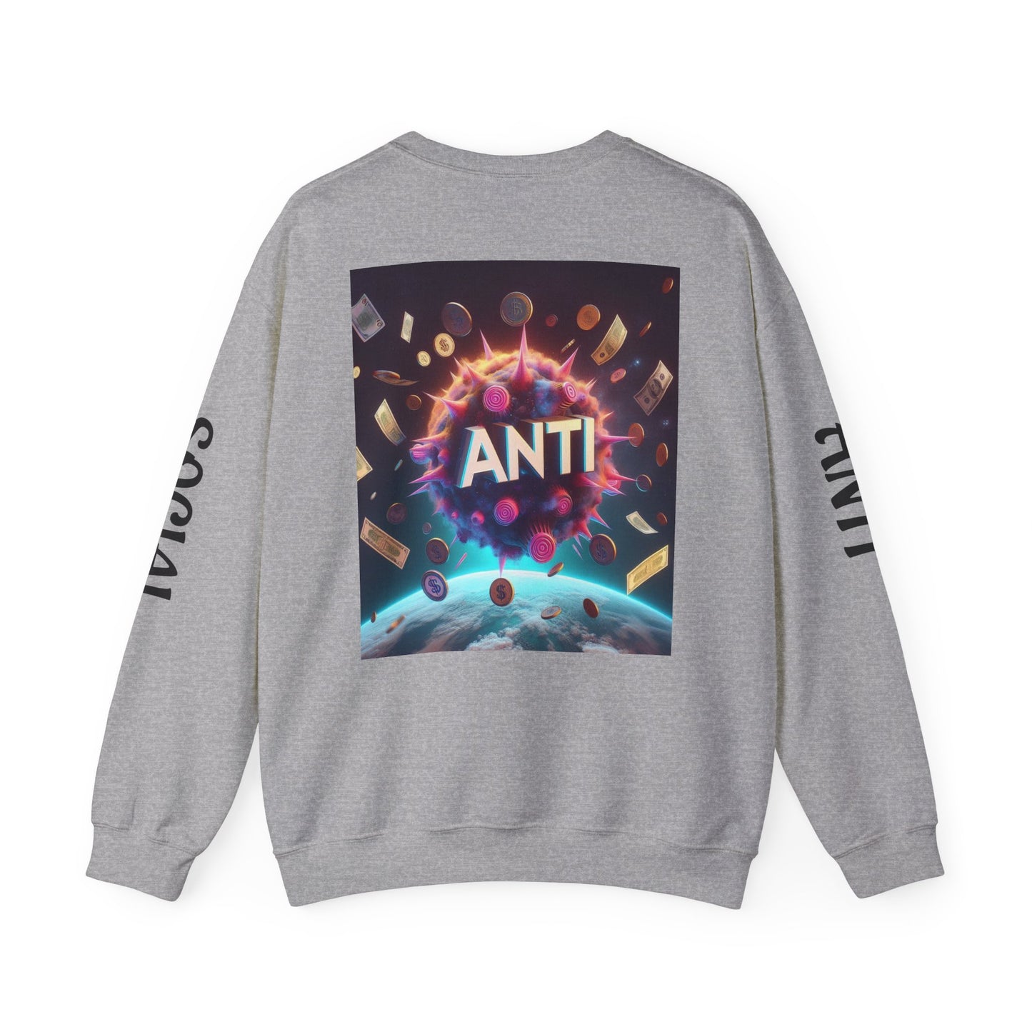 “Anti Social” Heavy Blend™ Crewneck Sweatshirt
