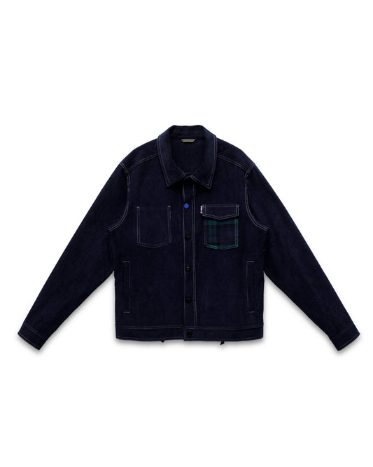 Konus Men's Corduroy Tracker Jacket in Navy