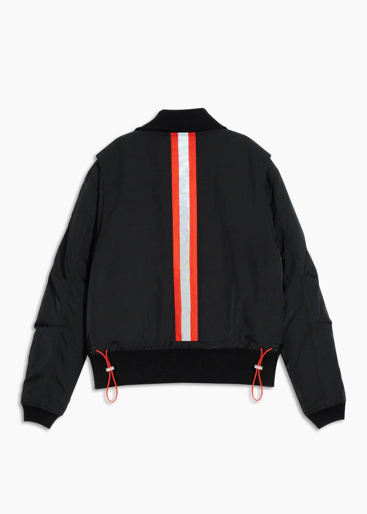 Konus Men's Mock Collar Bomber Jacket in Black