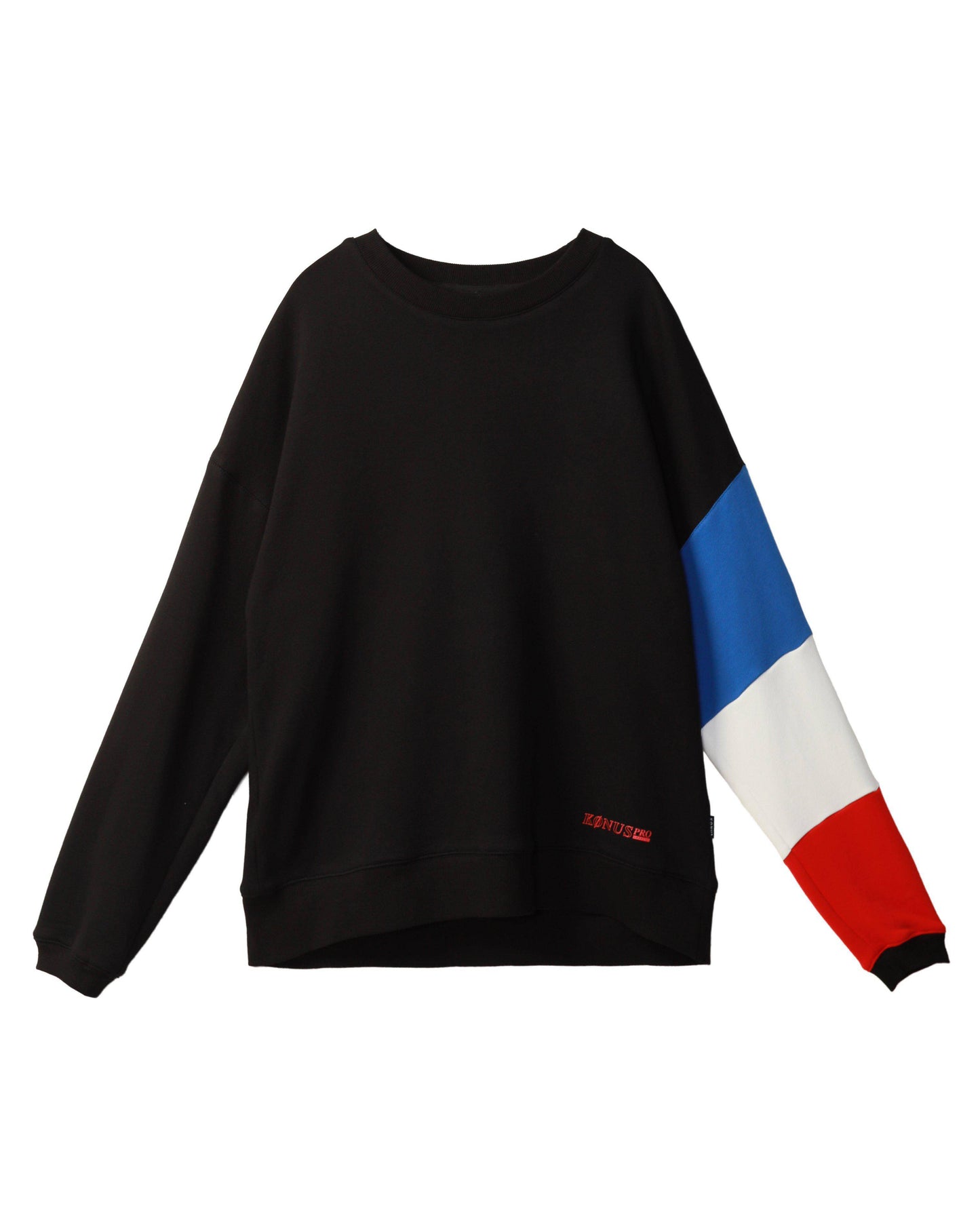 Konus Men's Color Blocked Sweatshirt in Black