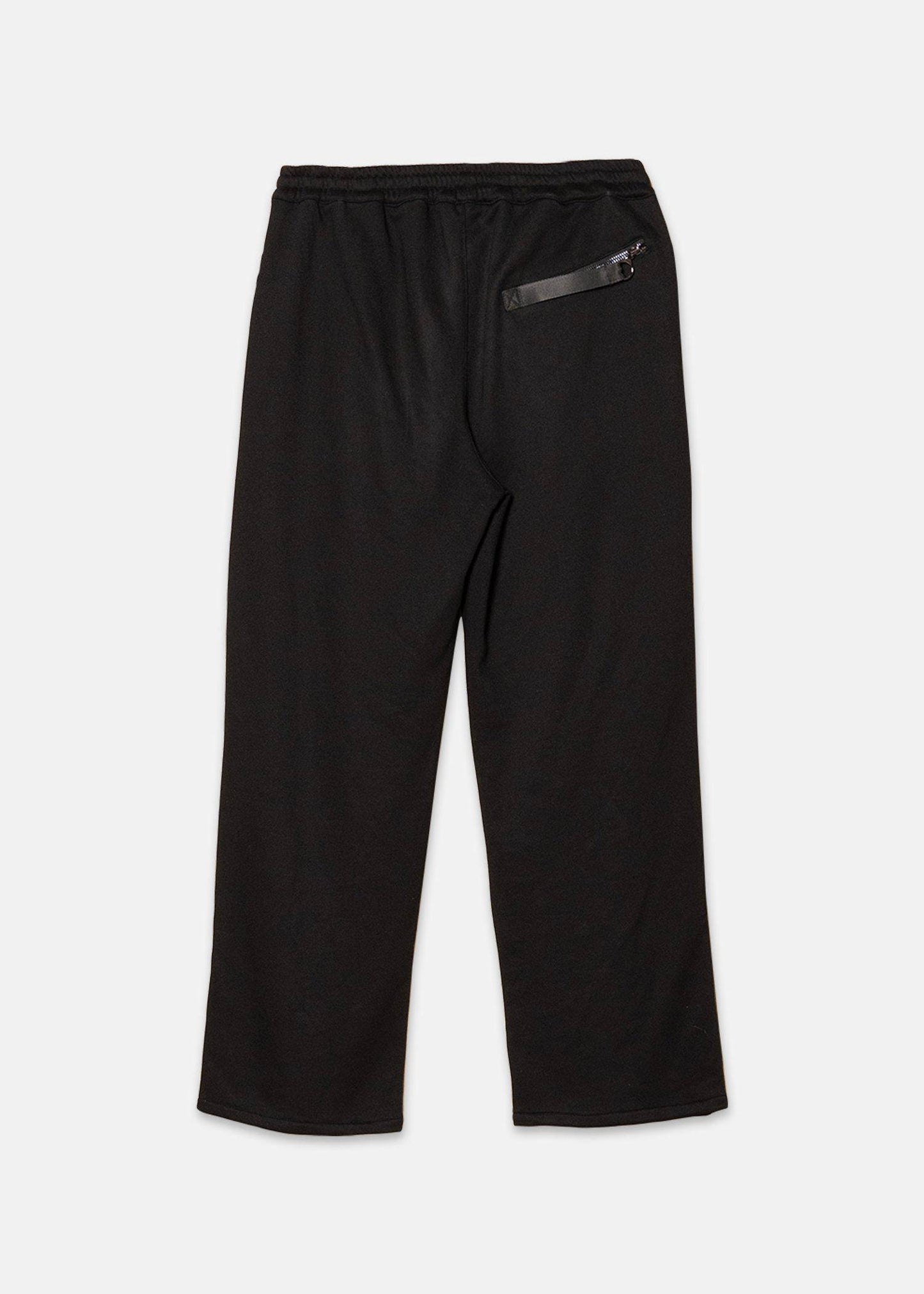 Konus Men's Wide Print Patch French Terry Sweatpants in Black