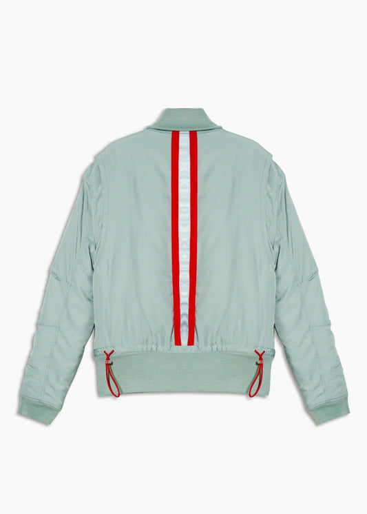 Konus Men's Mock Collar Bomber Jacket in Green