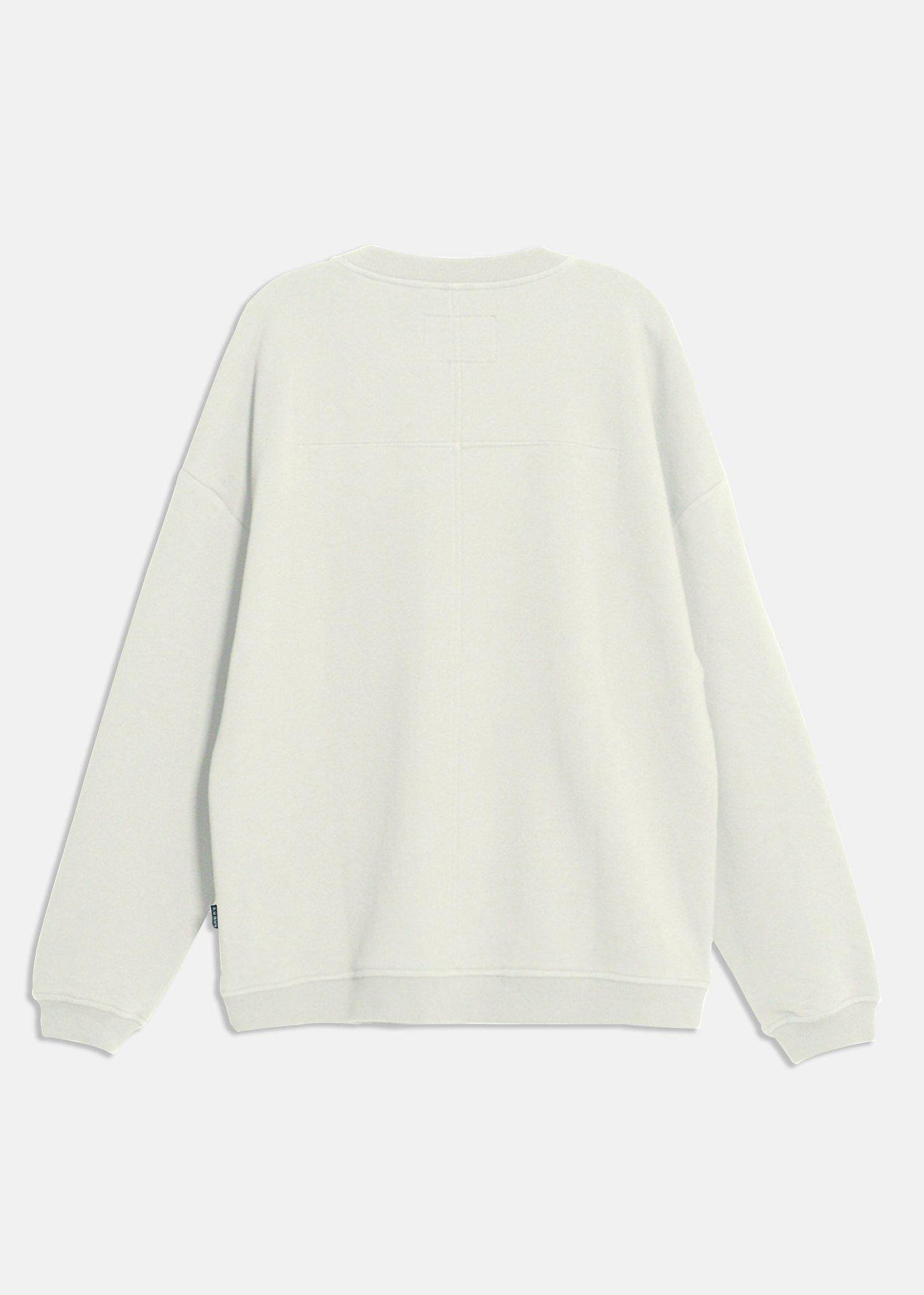 Men's Zipper Chest Pocket Sweatshirt in in Off White