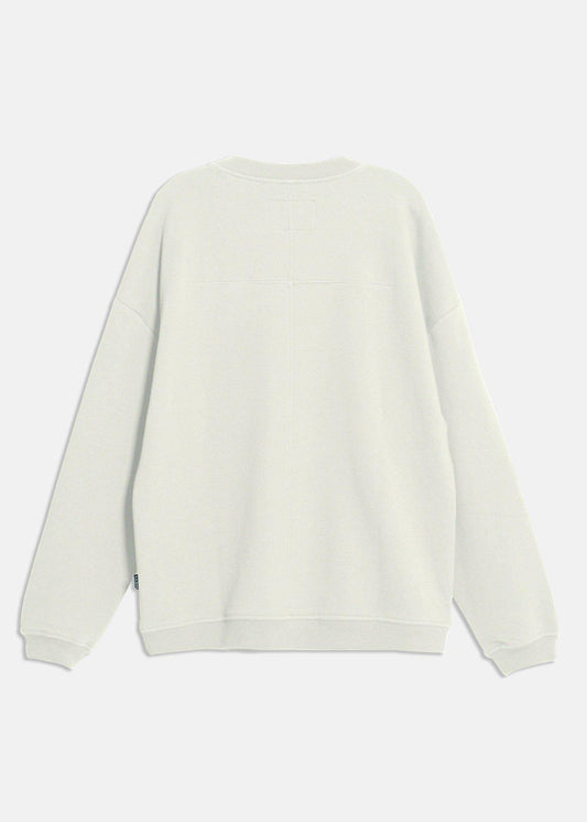 Men's Zipper Chest Pocket Sweatshirt in in Off White