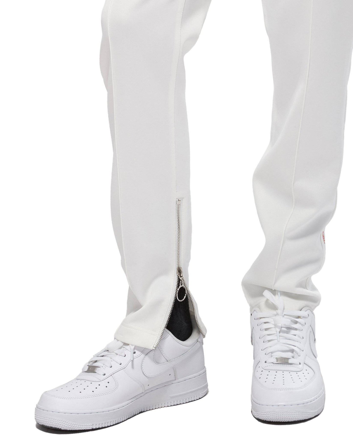 Konus Men's Track Pants With Knit Tape detail in White