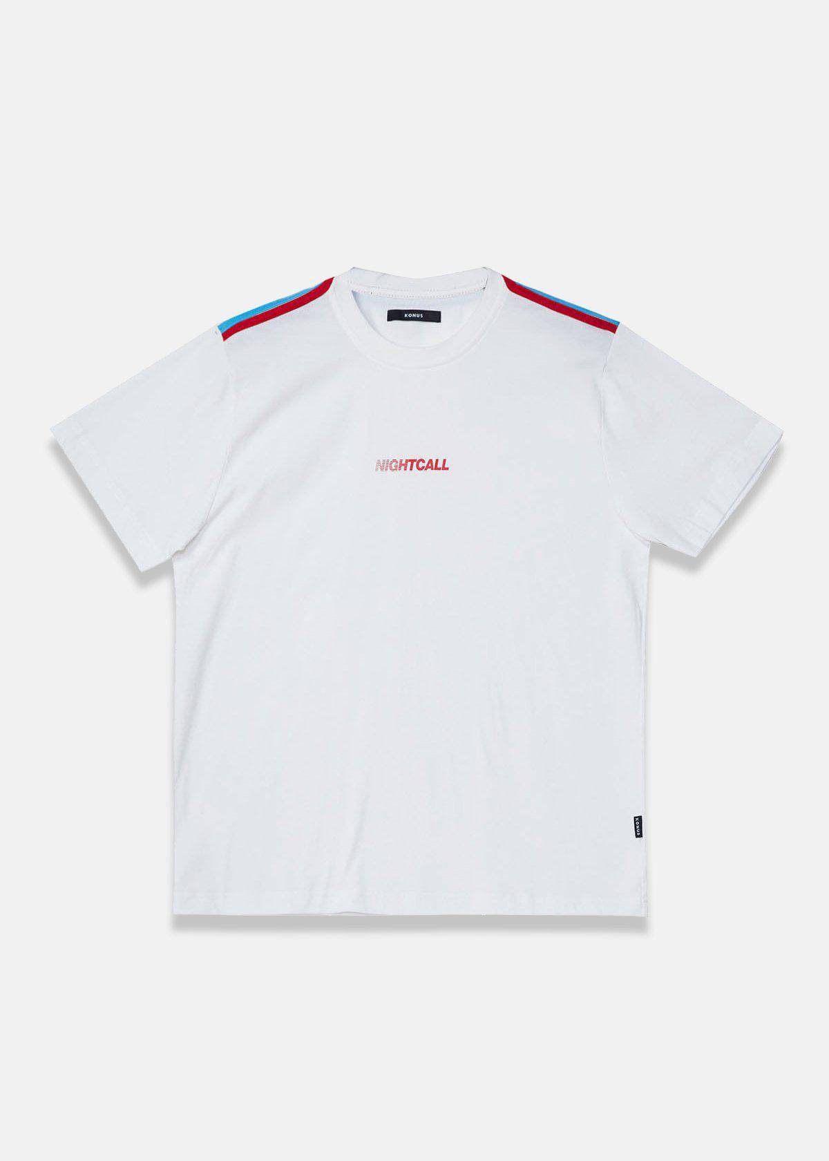 Shoulder Tape Nightcall Tee in White