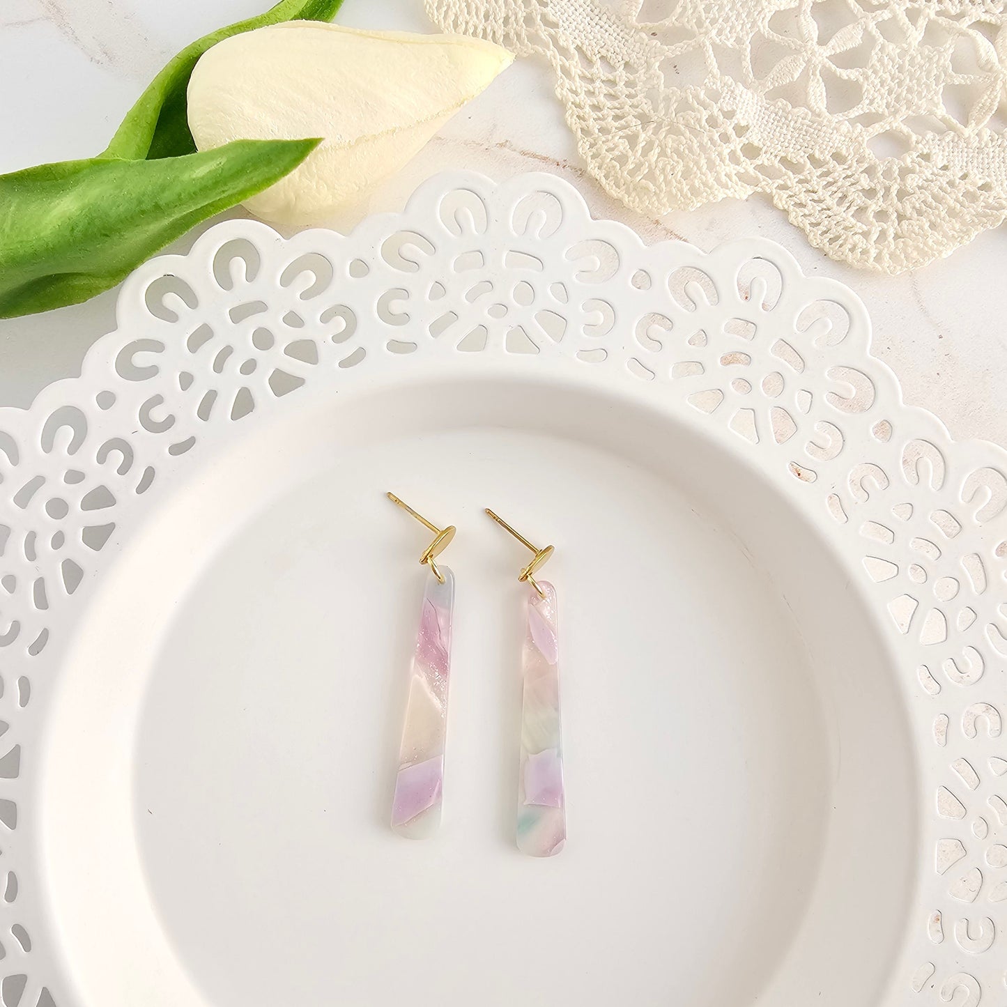 Blair Earrings - Lilac Quartz