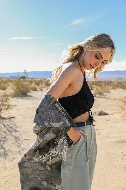 “My Tribe” Halter Knit Bralette