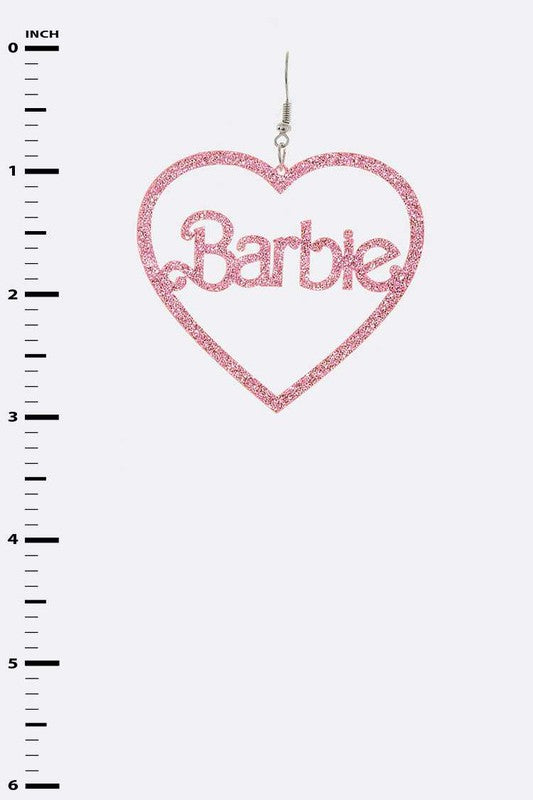 “Barbie” Glitter Earrings