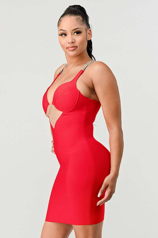 HOLIDAY SEXY BANDAGE DRESS