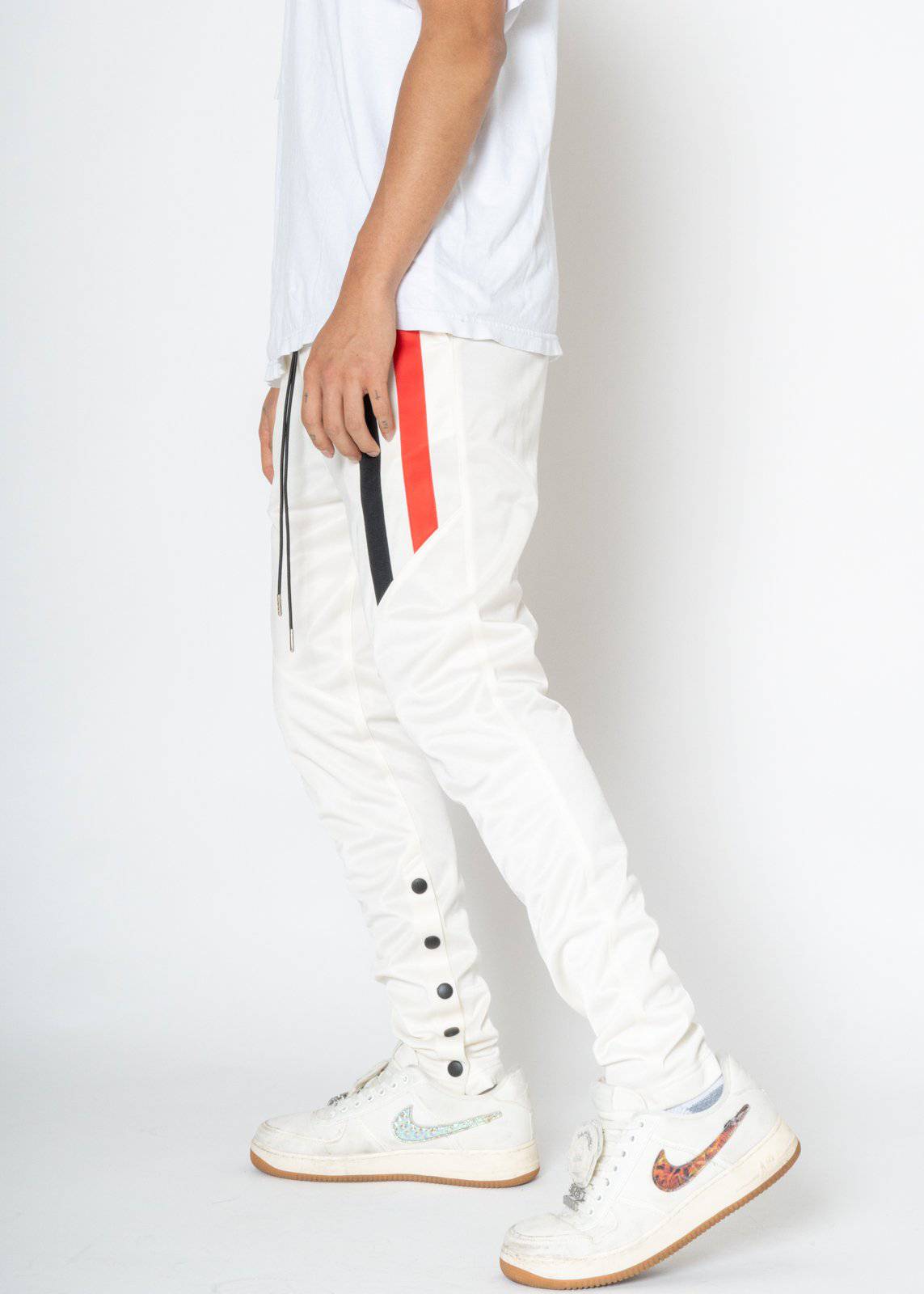 Blank State Men's Snap Track Pants in White