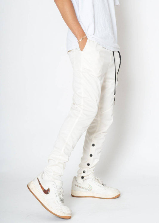 Blank State Men's Snap Track Pants in White