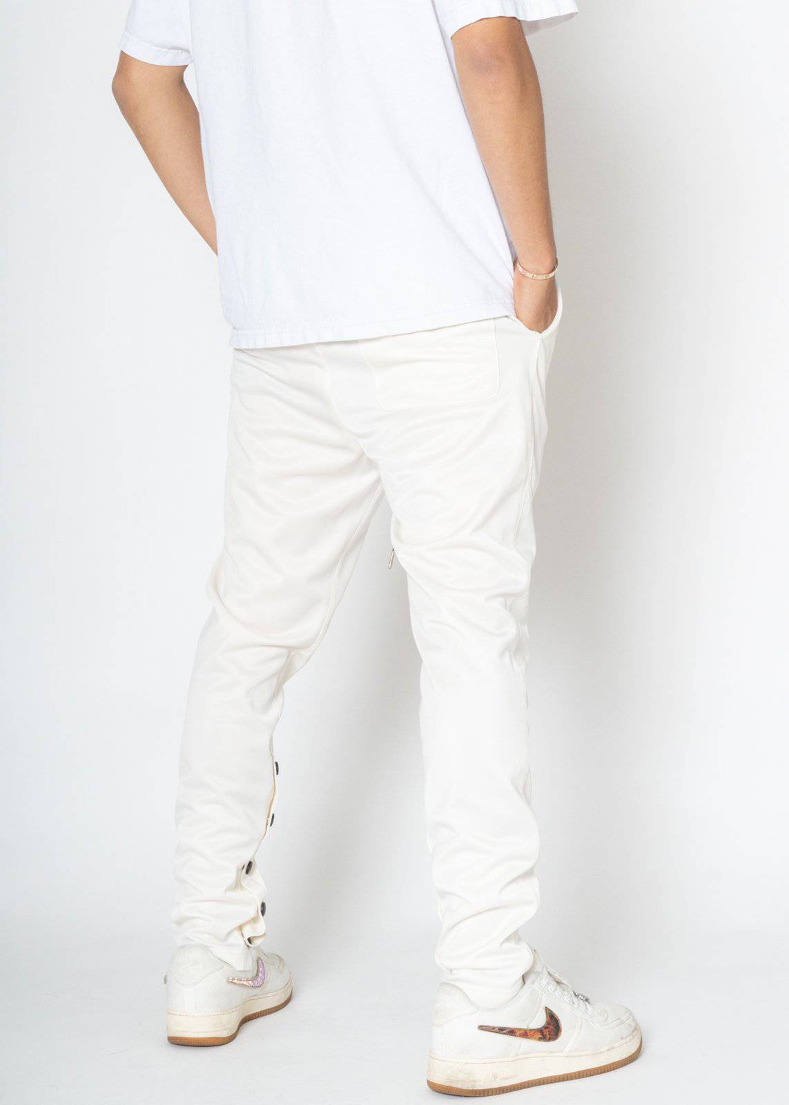 Blank State Men's Snap Track Pants in White