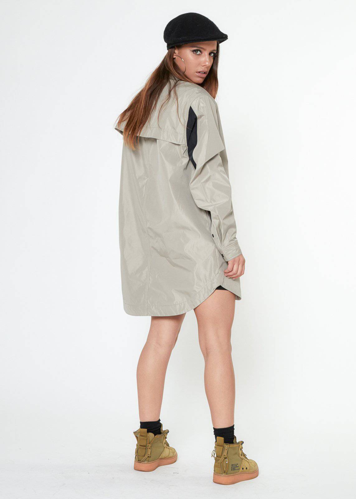 “Self,Felt.” Long Shirt Jacket