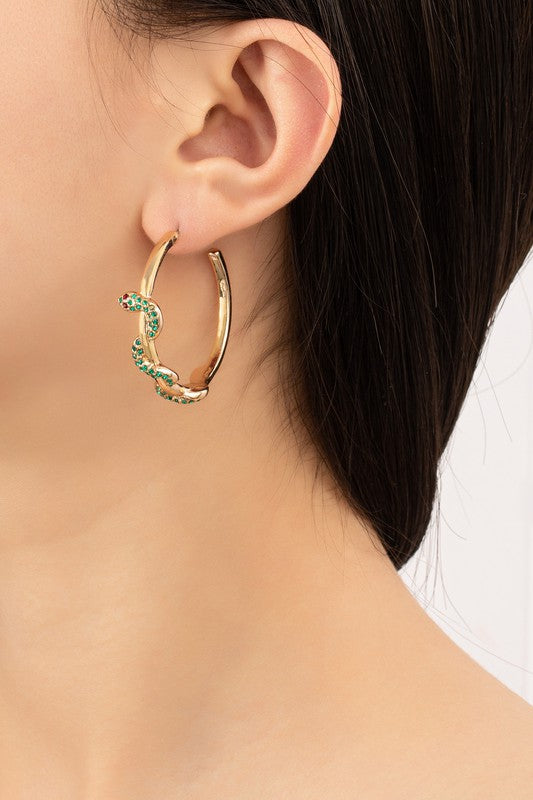 Snake V2 Hoop Earrings