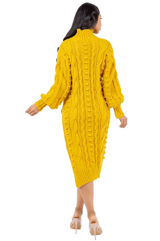 “Cold Shoulder” Sweater Dress