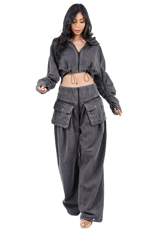 “A Rebel” Two Piece Denim Set