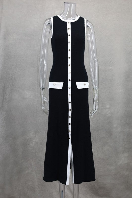 “The View” Long Midi Sweater Dress