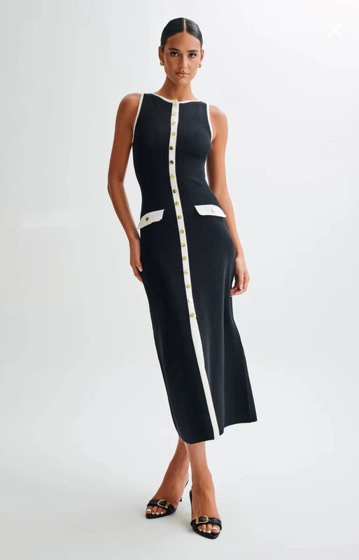 “The View” Long Midi Sweater Dress