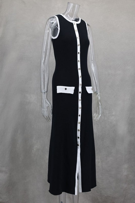 “The View” Long Midi Sweater Dress