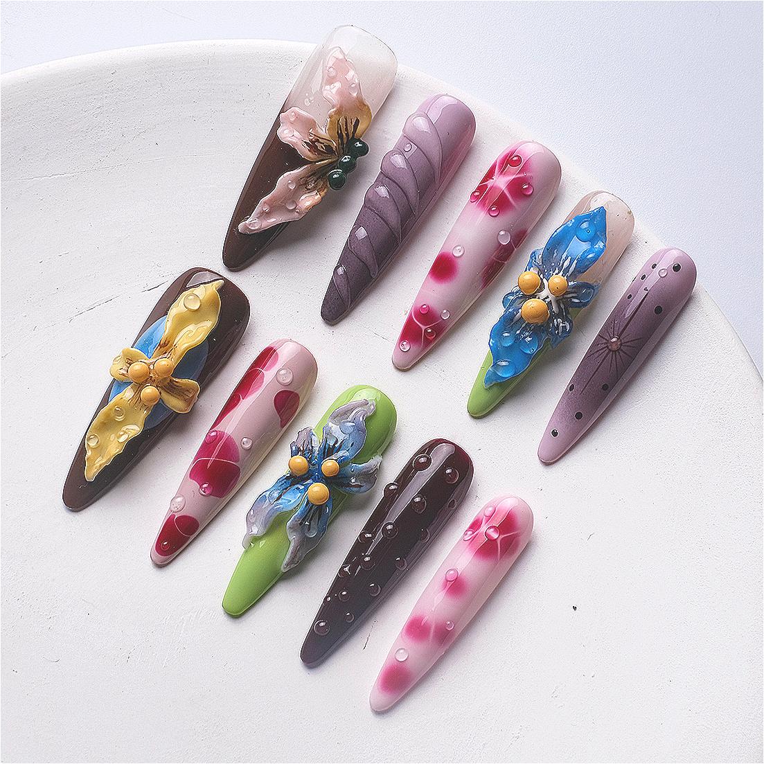 Handmade Nail Wear Nail Art Reusable Press on Nails