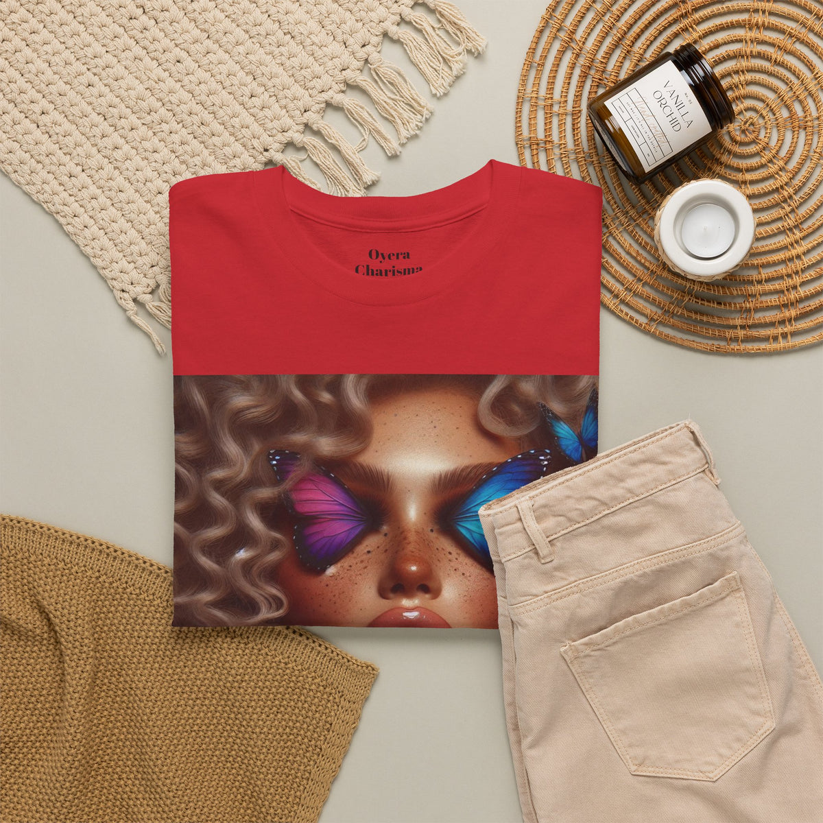 Butterfly Glam Portrait T-Shirt
