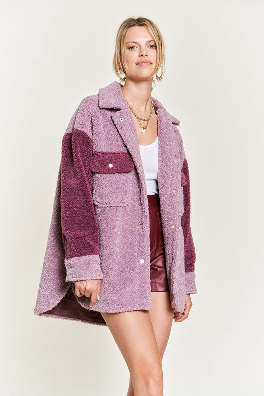 “Warm & Fuzzy Here” Sherpa Jacket
