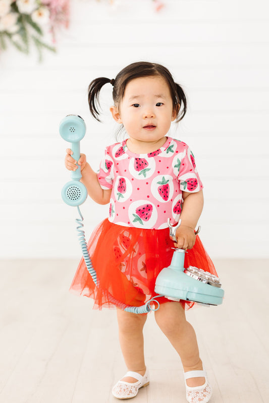 Strawberry Fields Tutu Bodysuit