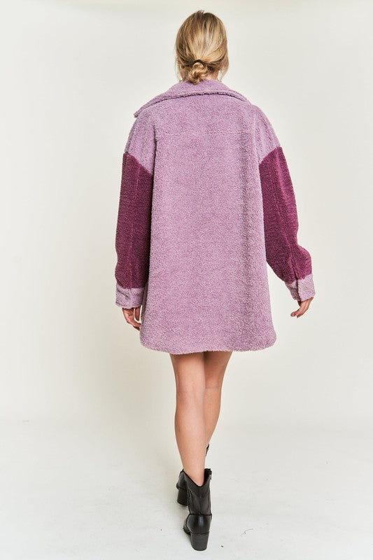 “Warm & Fuzzy Here” Sherpa Jacket