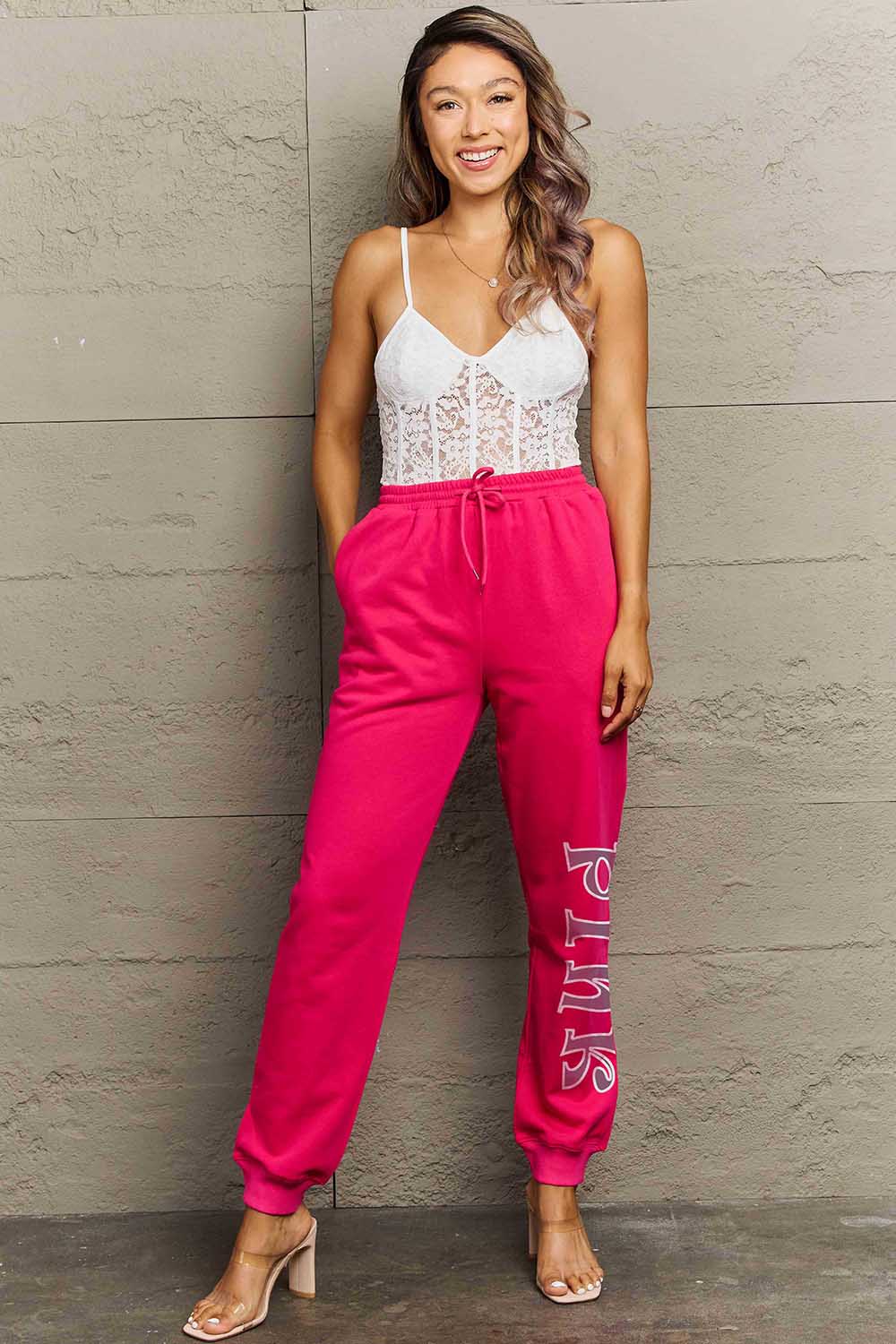 “PINK” Graphic Sweatpants