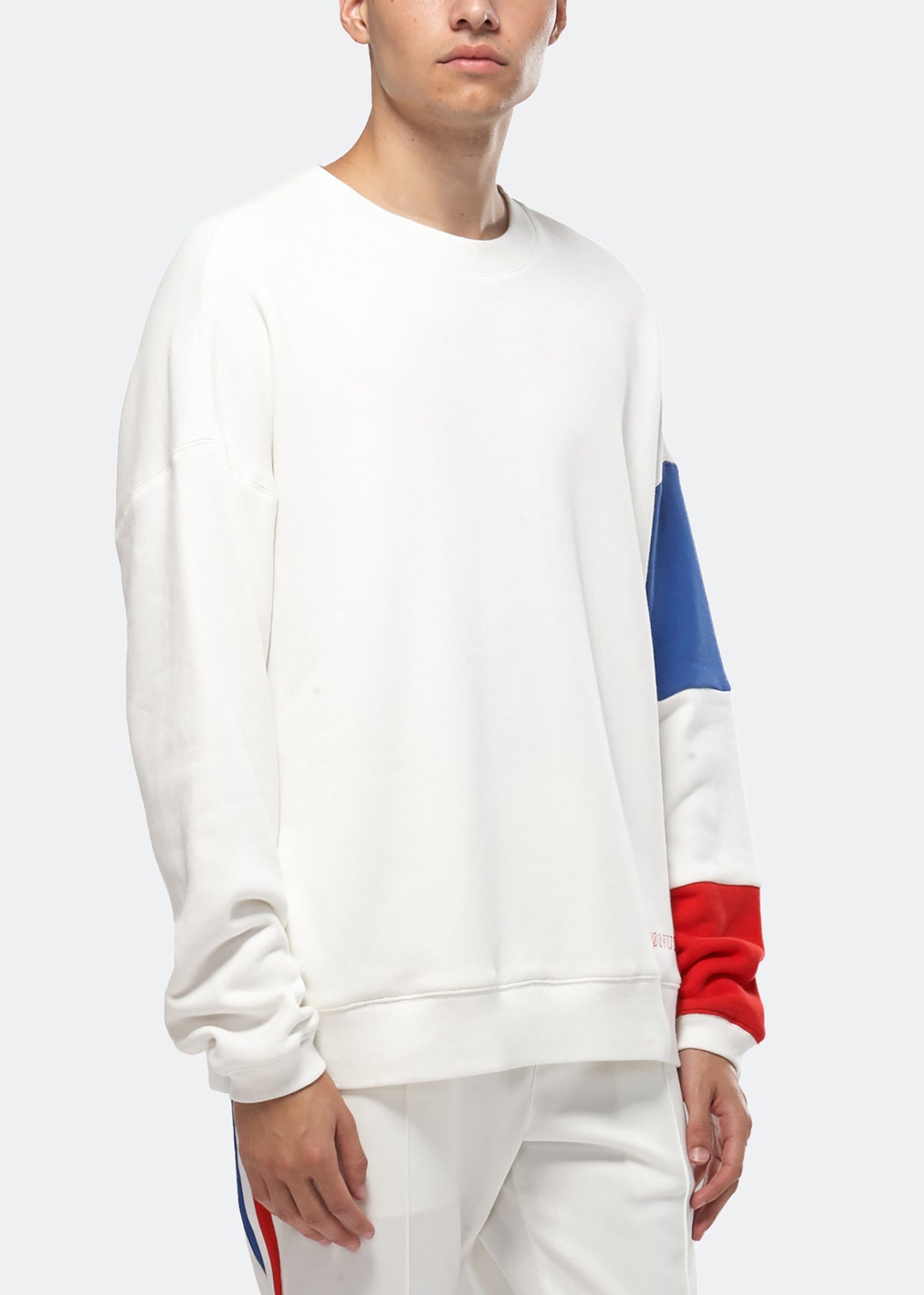 Konus Men's Color Blocked Sweatshirt in White