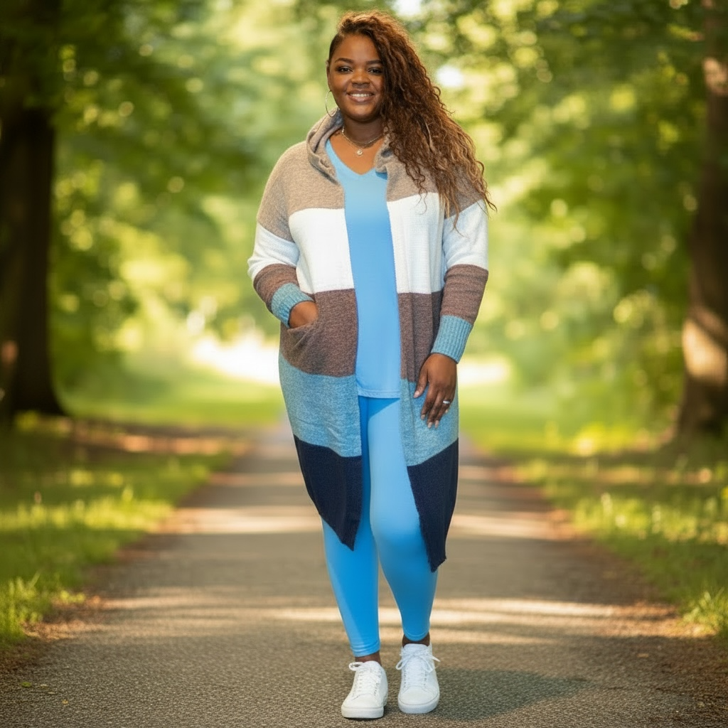 LongLine Color Block Cardigan