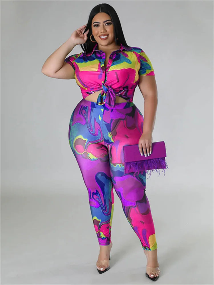 Printed Two Piece Leggings Set