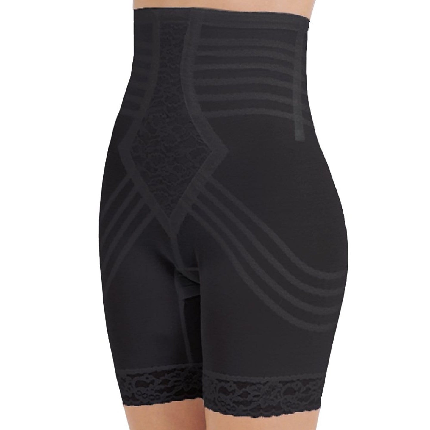Breathable High Waist Thigh Slimmer with Side Zipper | No Roll Power Mesh Hourglass Shaper | Firm to Extra Firm Support