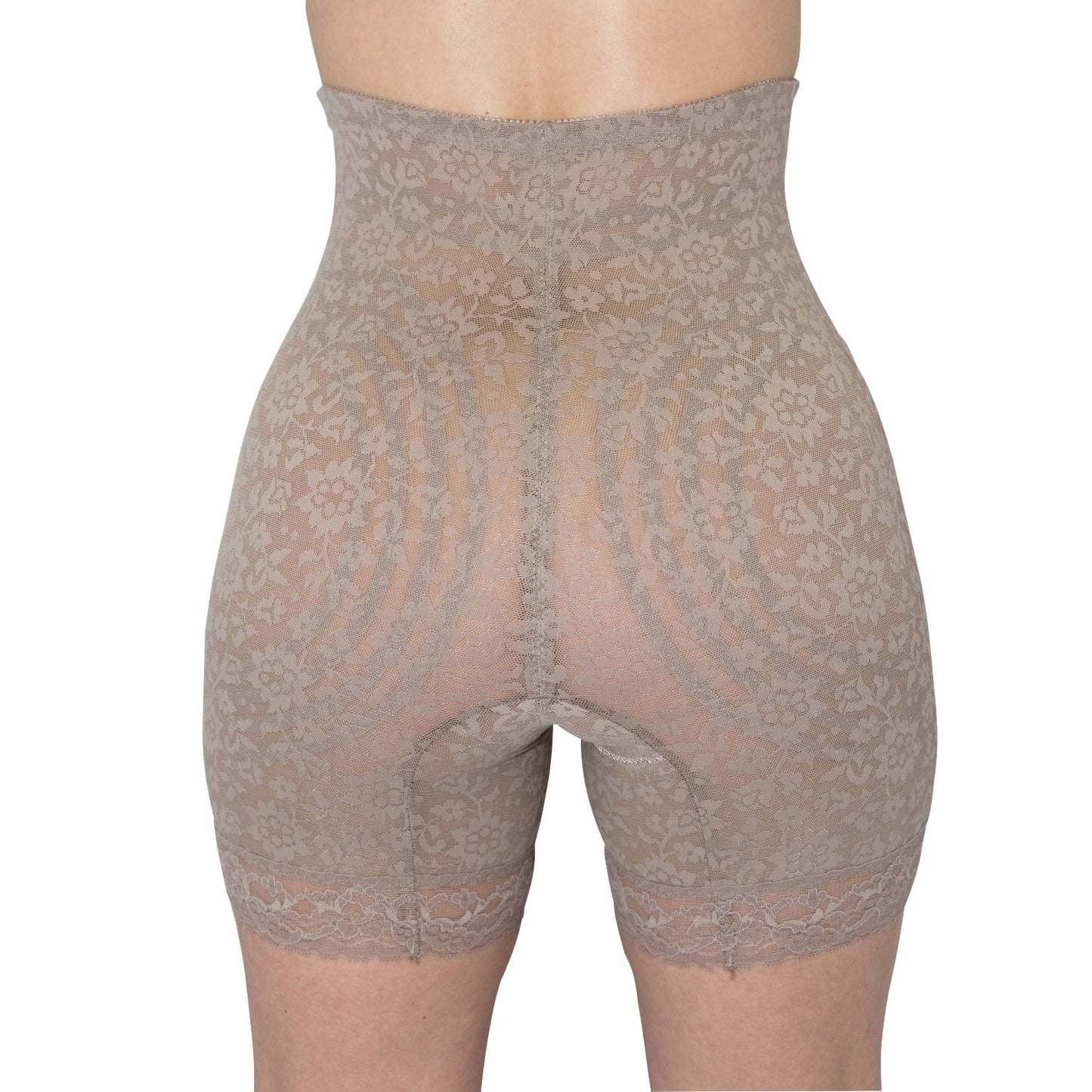 No Roll High Waist Lace Thigh Slimmer with Extra Firm Support