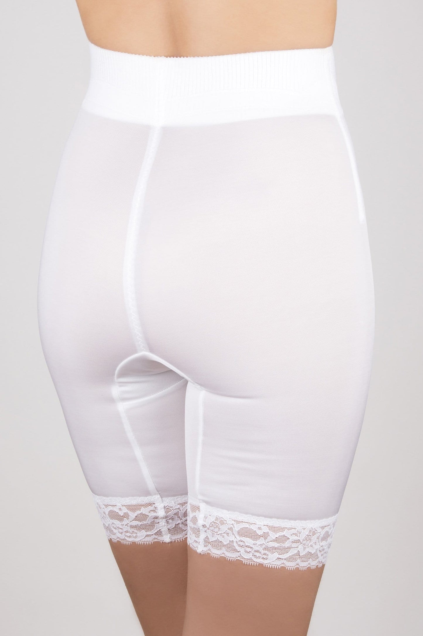 High Waist Thigh Slimmer with Tulip Front Panel | Memory Compression Fabric | Medium Support