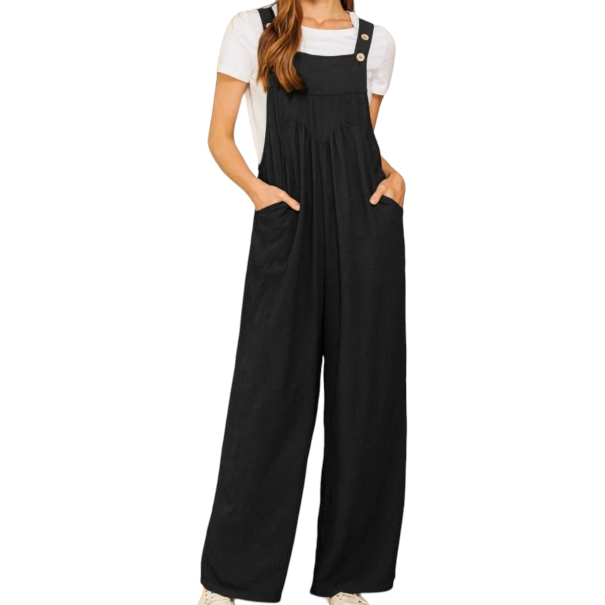Lazy Day Overalls In Black
