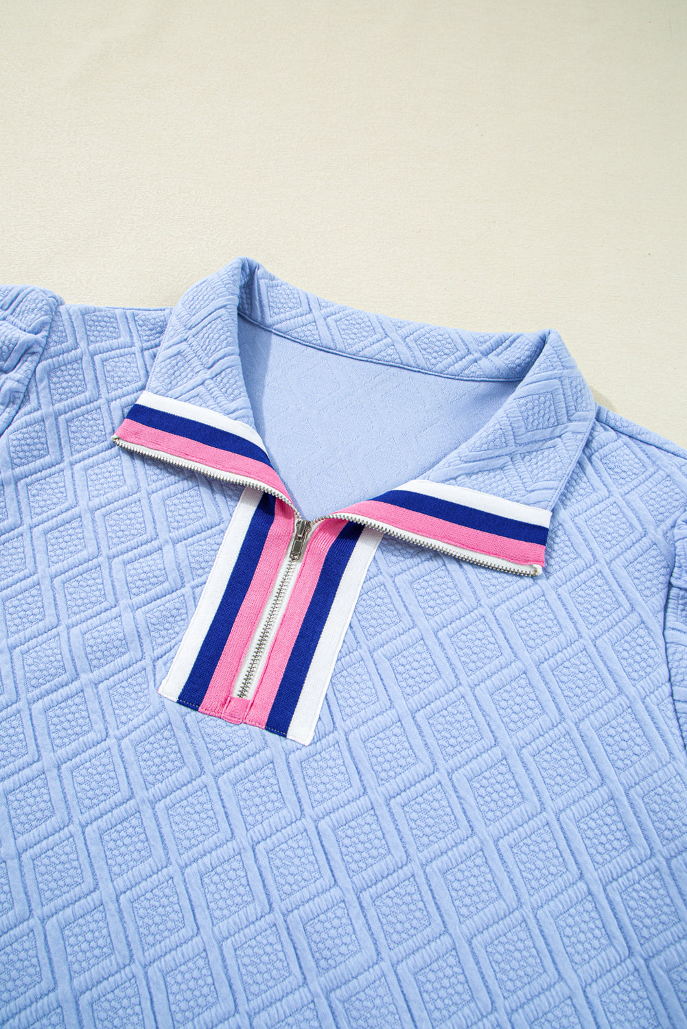 Beau Blue Contrast Striped T Shirt Dress