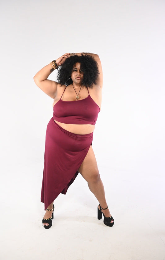 “Thicky Vicky” Crop Cami & Maxi Skirt Set