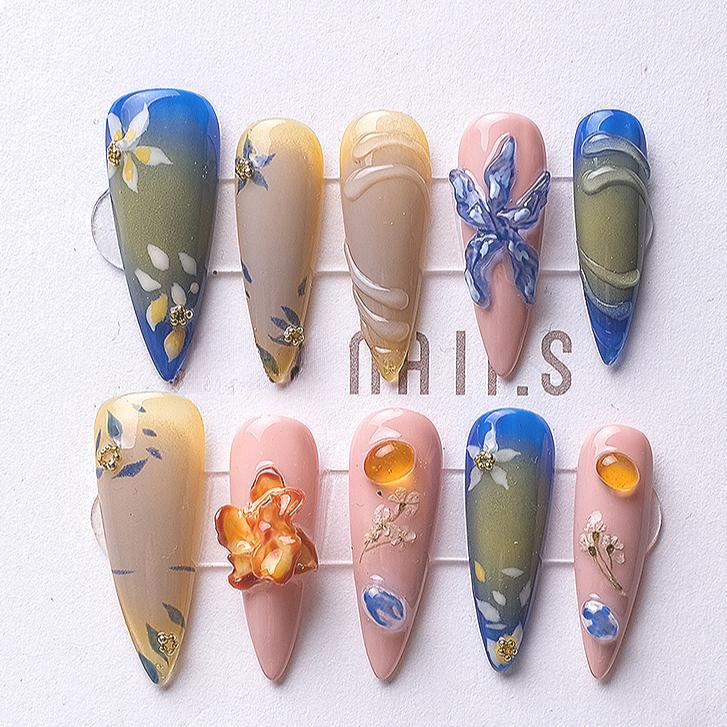 Handmade Nail Wear Nail Art Reusable Press on Nails