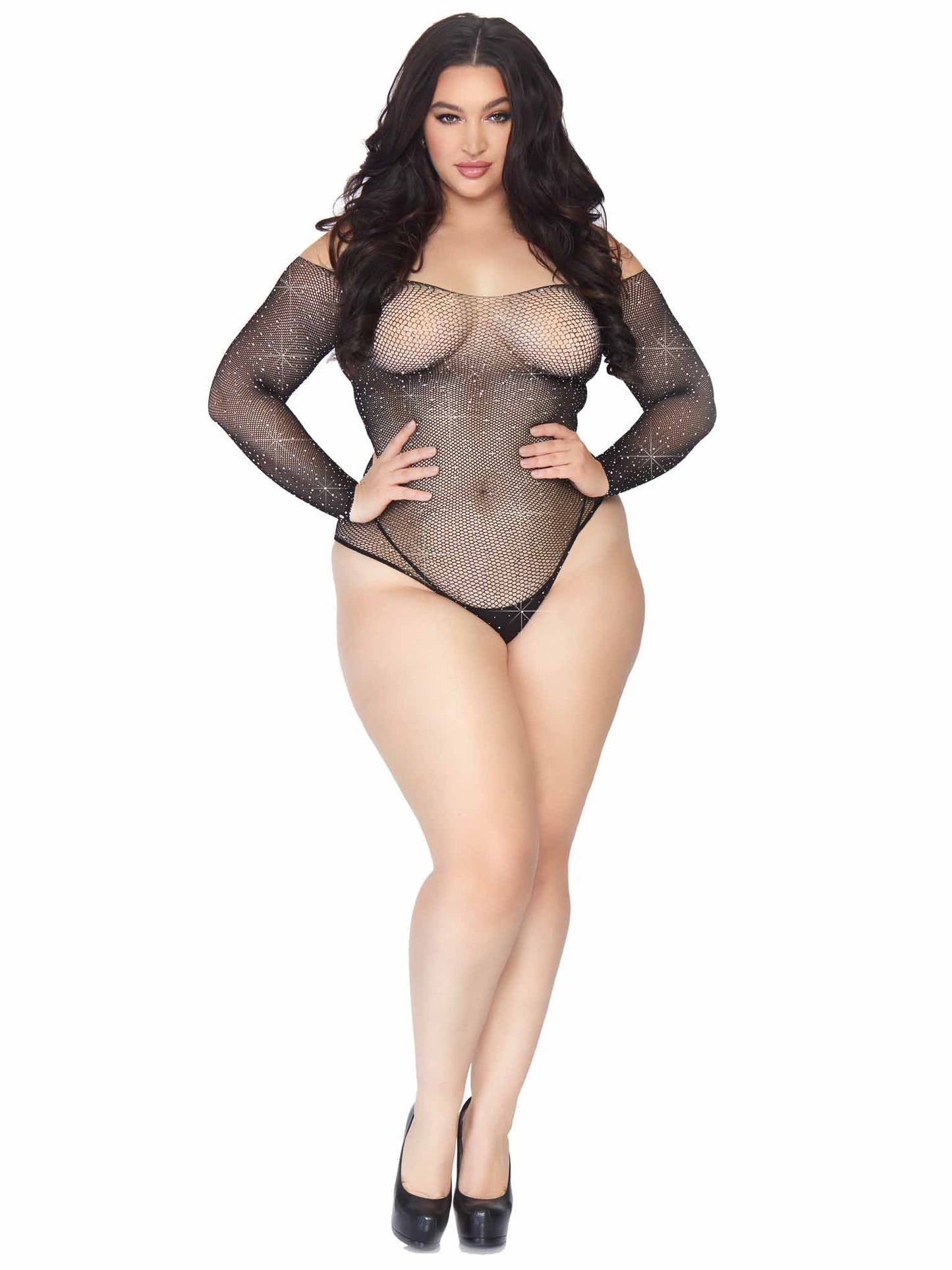 Falling 4 U Rhinestone Bodysuit