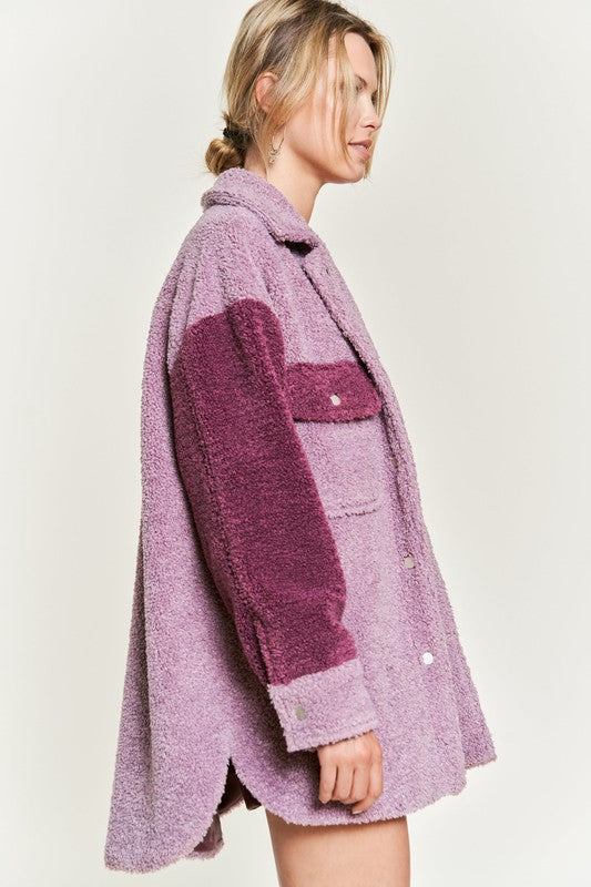 “Warm & Fuzzy Here” Sherpa Jacket