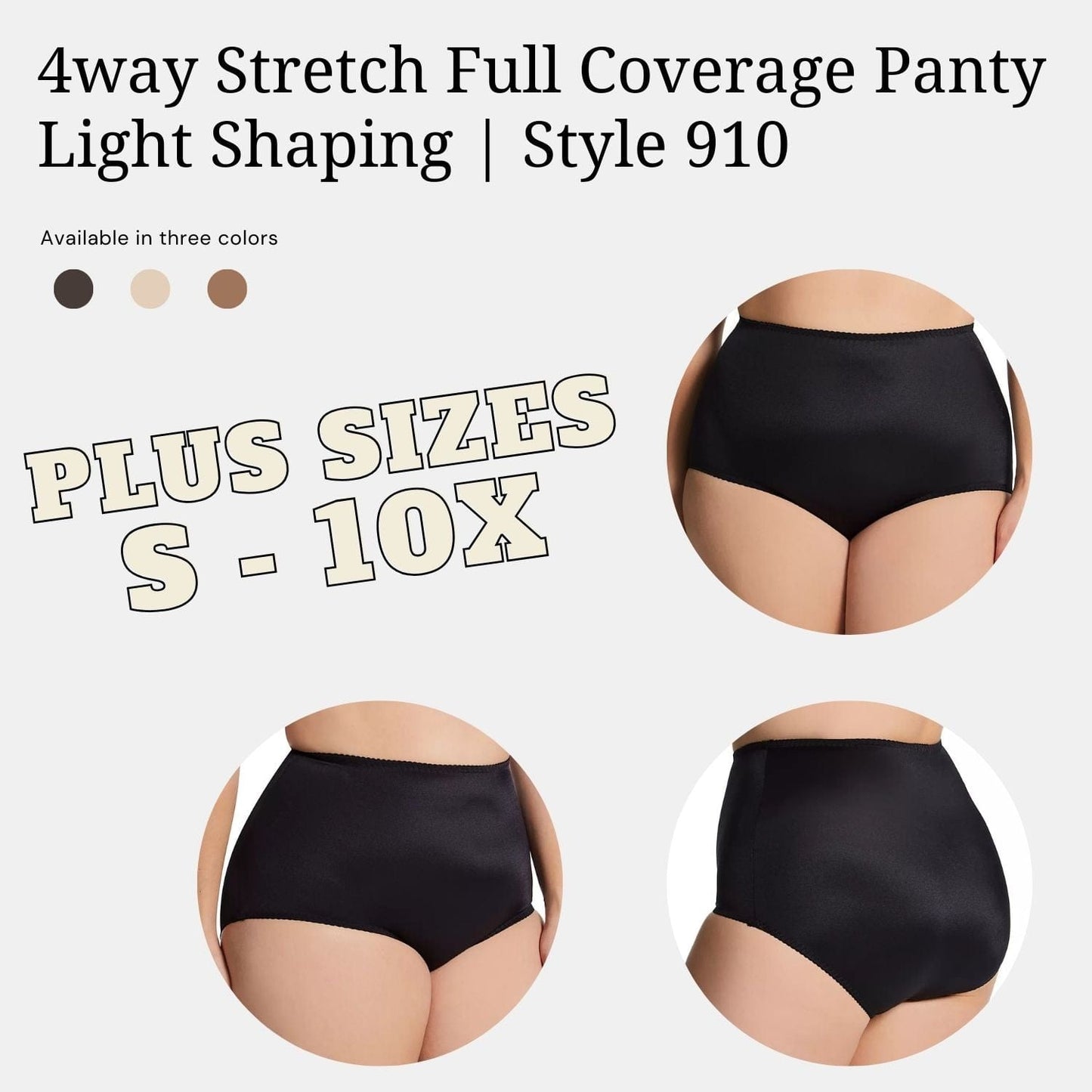 4way Stretch Full Coverage Panty, Light Shaping